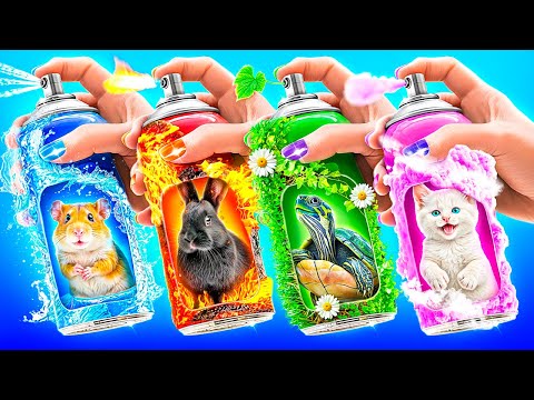 We Build Secret Rooms for 4 Elements' Pets!