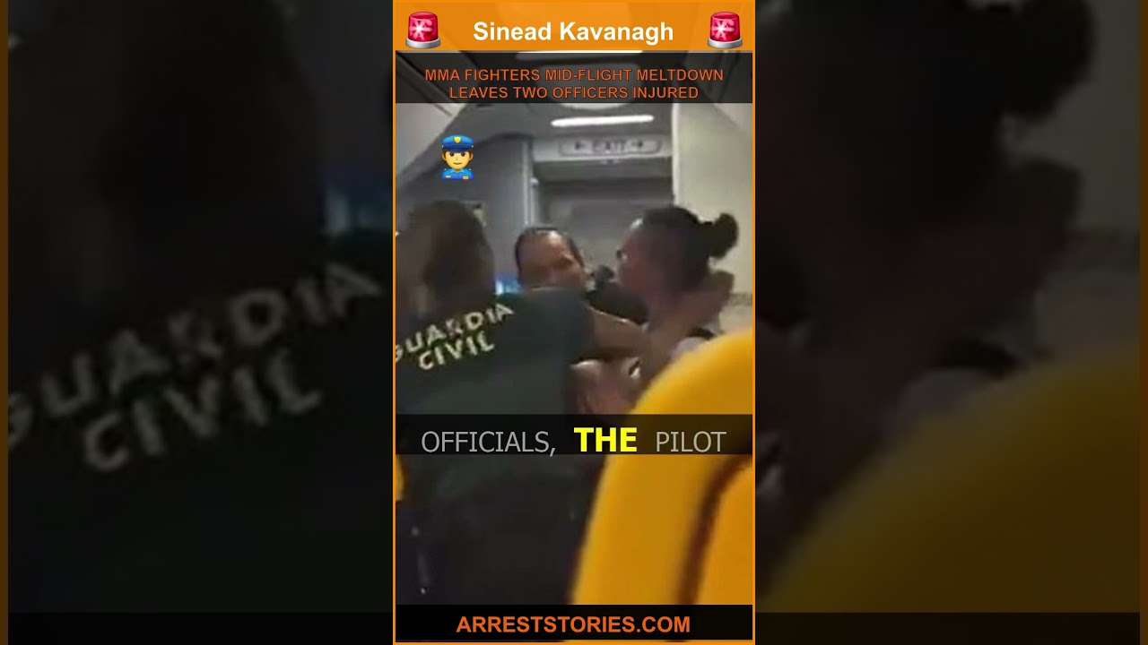 MMA FIGHTERS MID-FLIGHT MELTDOWN LEAVES TWO OFFICERS INJURED