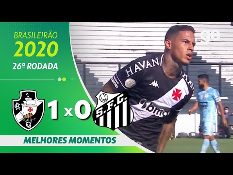 VASCO 1 X 0 SANTOS | MELHORES MOMENTOS | 26ª RODADA BRASILEIRÃO 2020 | ge.globo