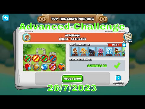 BTD6 Top Herausforderung 26.07.2023 | bloonstd6 - Advanced Challenge  -  Monkey Meadow Can Be Hard..