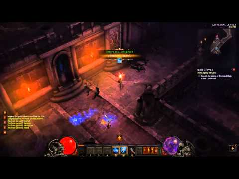 Diablo 3 Walkthrough Part 3 cathedral level 1