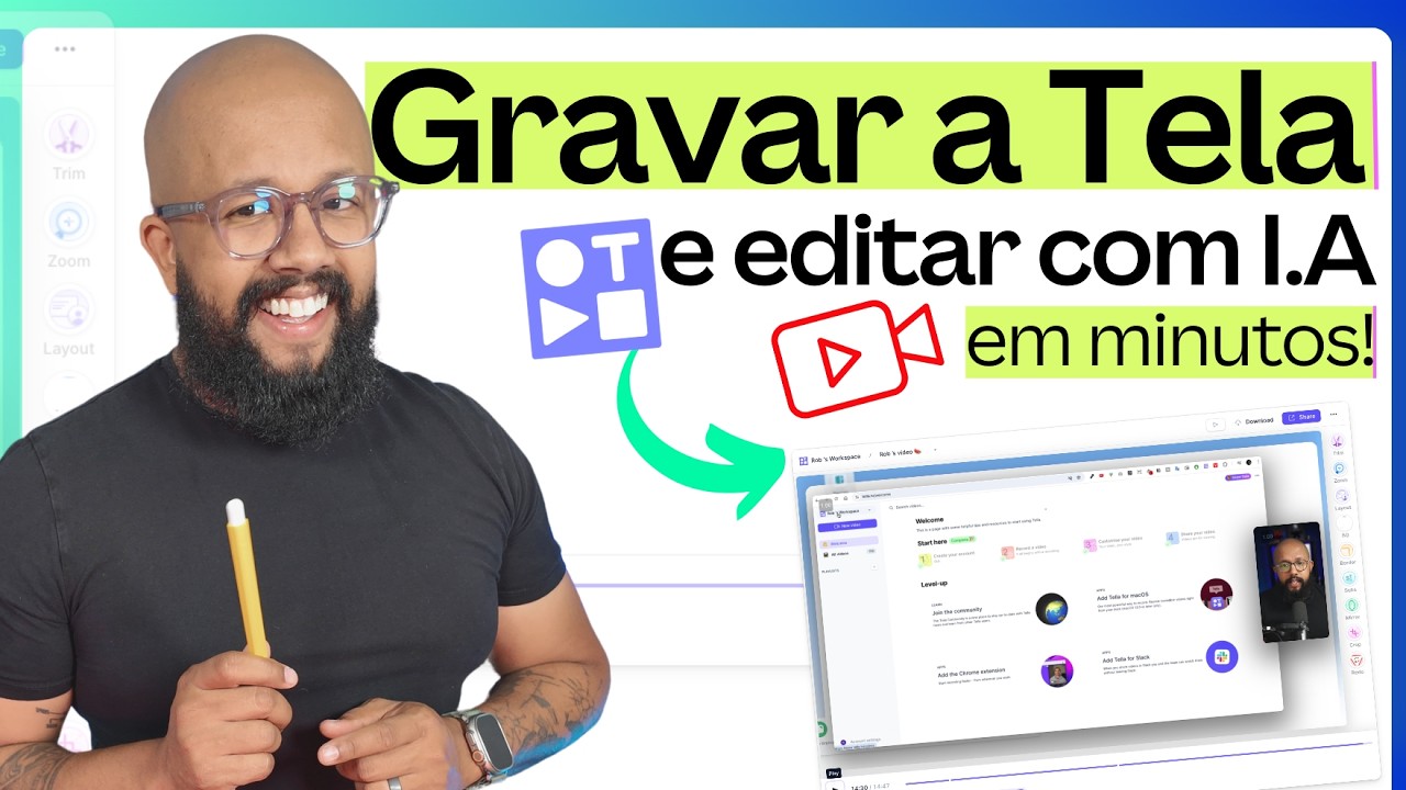 Como GRAVAR a tela do PC e Editar com I.A | TUTORIAL, VIDEOAULA, CURSOS