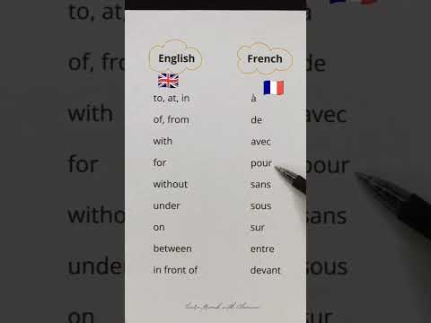 French preposition