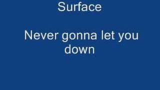 Surface Never gonna let you down