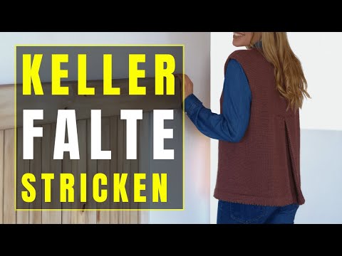 Knitting traditional costumes - Pullover vest with box pleat - Tutorial