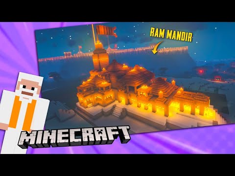 🔥1K SUBS! BUILDING RAM MANDIR IN MINECRAFT LIVE! #minecraft
