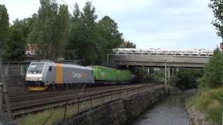 preview picture of video 'CargoNet BR 185 714 og El16.2204 på Bryn'