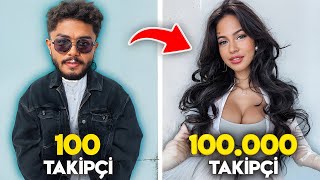 KIZ HESABI AÇARAK 1 HAFTADA ÜNLÜ OLMAK ! - 100k takipçim oldu