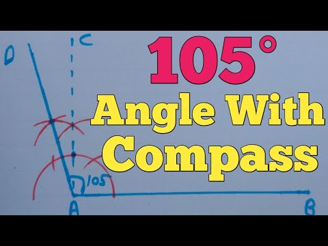 How to construct 105 degree angle with compass