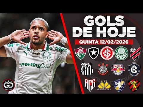 🥅 TODOS OS GOLS DESTA QUINTA 12/02/2026, GOLS DO BRASILEIRÃO, GOLS DE HOJE,GOLS DA RODADA (COMPLETO)