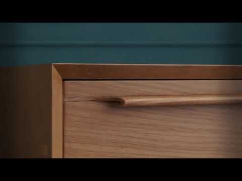 Комод Bruni white (BR-03WH) с тремя ящиками и дверцами в Вологде - видео 1