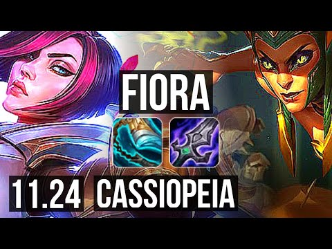 FIORA vs CASSIOPEIA (TOP) | 7 solo kills, 1.2M mastery, 10/2/1, Dominating | NA Diamond | 11.24