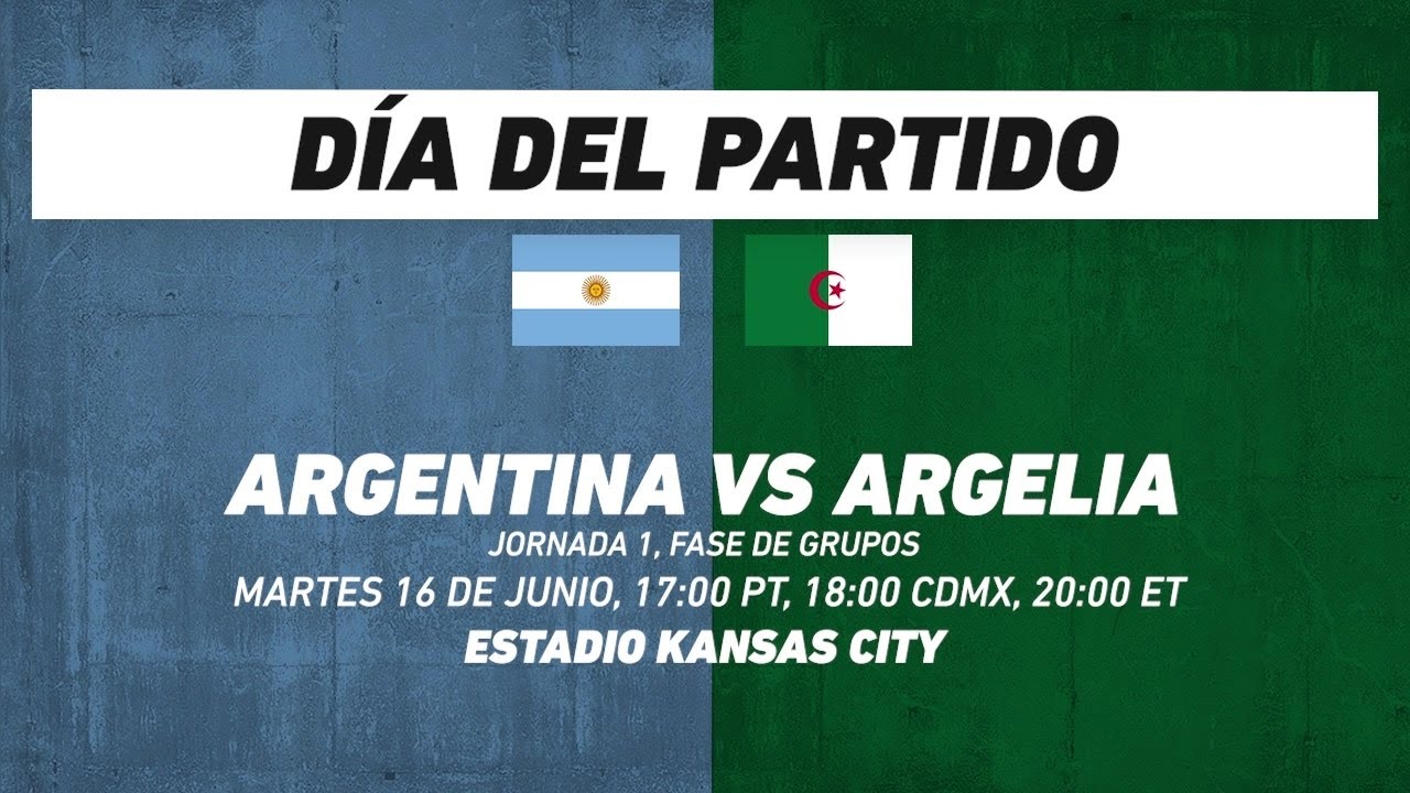 Argentina vs Argelia, frente a frente: Futbol