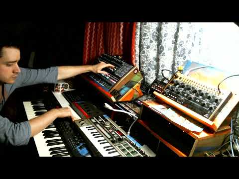 jamuary22_01 - Minibrute 2S, Behringer Crave, Volca Drum, Modal Skulpt, MicroKorg, Alesis SR-16