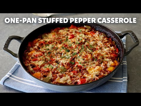One-Pan Stuffed Pepper Casserole | Easy Beef & Rice Stuffed Peppers | Food Wishes