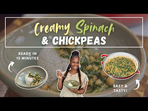 Creamy Chickpeas With Spinach | 15 Minute Meals | Loaded with Fiber & Protein