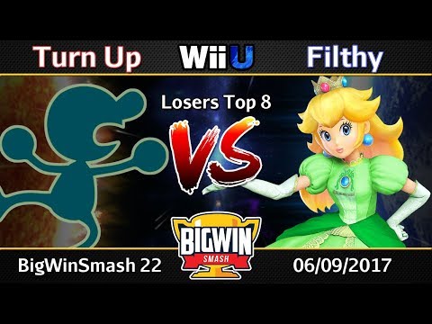 BigWinSmash 22 - Losers Top 8 - Turn Up (Greninja, Game & Watch, Cloud, Ike) v Filthy (Peach)