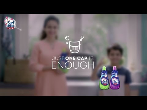 Surf Excel Matic Liquid - Just one cap is enough!