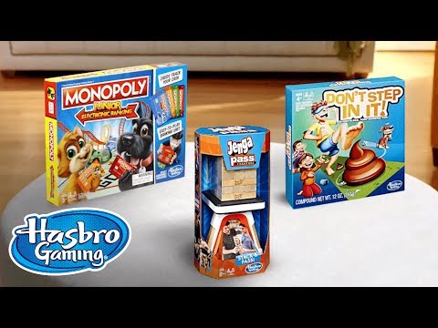 Hasbro House Party 🎉 w/ Don't Step In it!, Jenga Pass Challenge & Monopoly Junior Electronic Banking