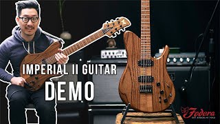 Video thumbnail for Dan Demos the New Fodera Imperial II Guitar 🦋 by Fodera Guitars