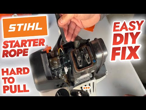 STIHL Starter Rope Hard to Pull. Easy DIY Fix! #diy