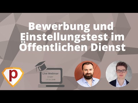 Application and recruitment test in the public service