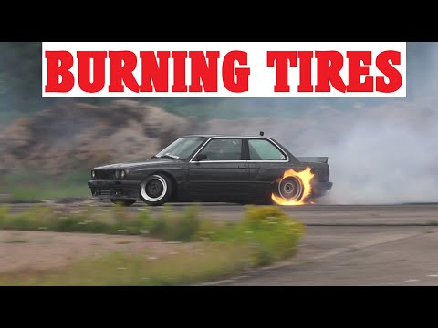 Bmw e30 m50 Turbo Burning Tires Literally