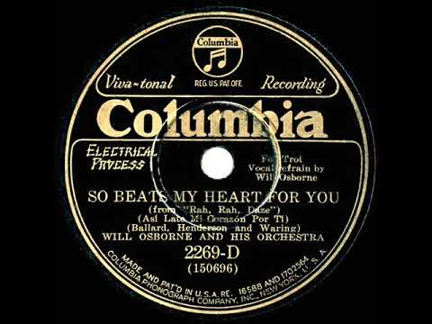 1930 Will Osborne - So Beats My Heart For You (Will Osborne, vocal)