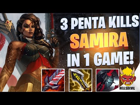 WILD RIFT | 3 PENTA KILLS IN 1 GAME FT. SAMIRA | Challenger Samira Gameplay | Guide & Build