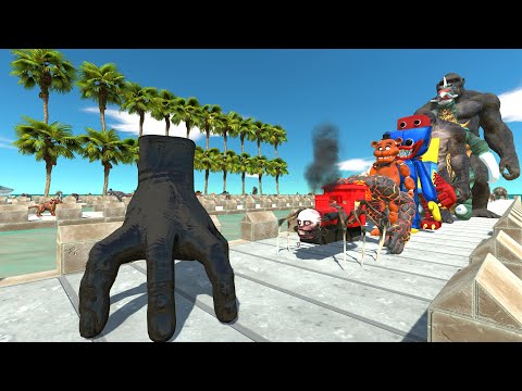 Black Hand Wednesday vs King Kong COCONUT DEATH RUN - Animal Revolt Battle Simulator