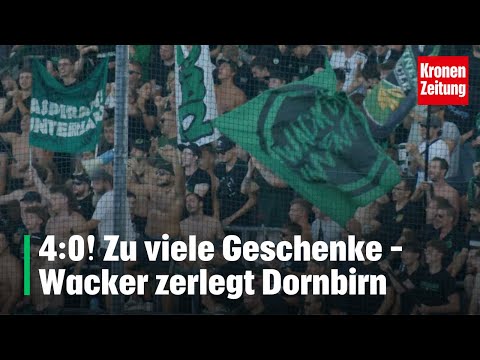 4:0! Zu viele Geschenke – Wacker zerlegt Dornbirn