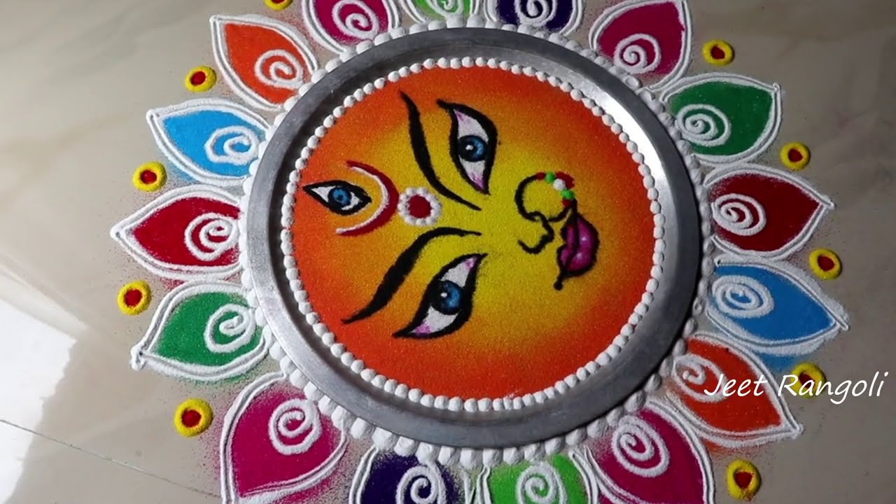 easy and attractive rangoli design for festivals by jeet rangoli