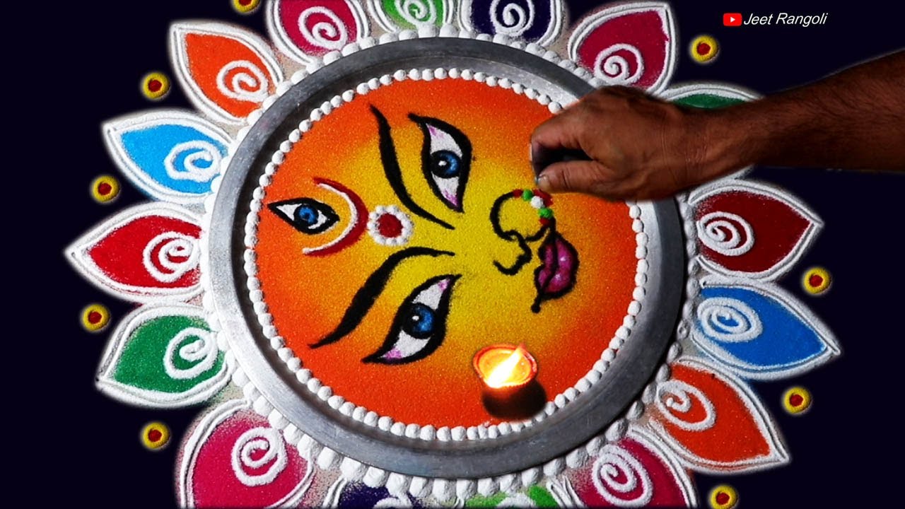 Easy and attractive rangoli design for festivals by jeet rangoli