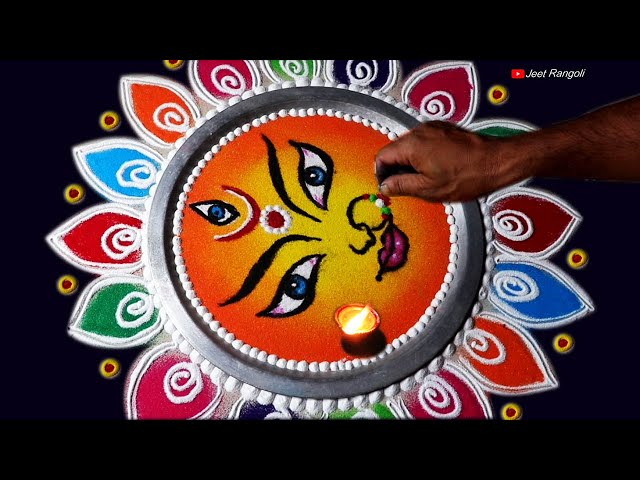 Easy and attractive rangoli design for festivals by jeet rangoli