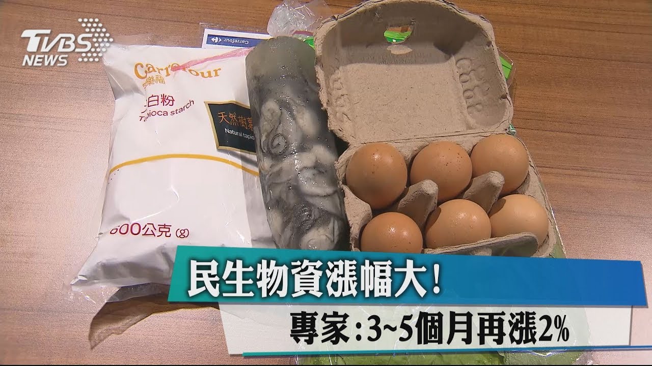 民生物資漲幅大! 專家:3-5個月再漲2%