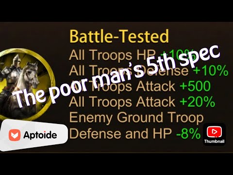 Evony- Battle tested specialty