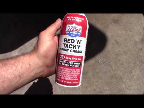 New Lucas Red "N" Tacky Aerosol Spray Grease fix bronco tailgate squeaks noise