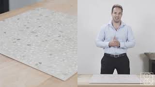Aggloceppo Beige Beton Look / Betonlook Keramiek Vloertegels Tegelvloer Woonkame