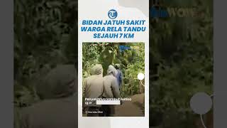 Warga Polewali Mandar Rela Menandu Bidan yang Sakit Parah Sejauh 7 Km, Buntut Jalan Rusak Parah