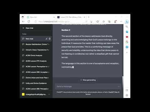 ChatGPT Spirituality ACIM Lesson 273 - The stillness of the peace of God is mine