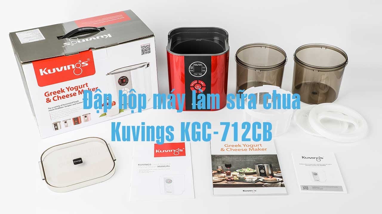 Đập hộp máy làm sữa chua và pho mát 6 trong 1 hiệu Kuvings KGC-712CB