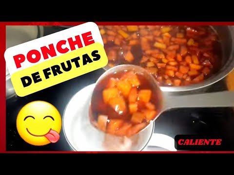 PONCHE NAVIDEÑO BEBIDA CALIENTE DELICIOSA JAMAICA CON FRUTAS