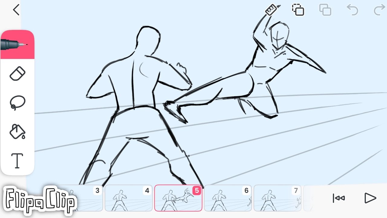 How to Animate Fight scene in Flipaclip #fight