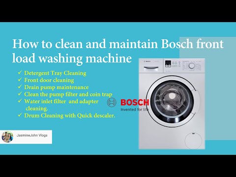 How to clean Bosch front load washing machine |...