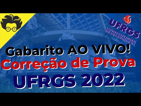 Gabarito UFRGS  2022 – MATEMÁTICA – Correção de prova AO VIVO