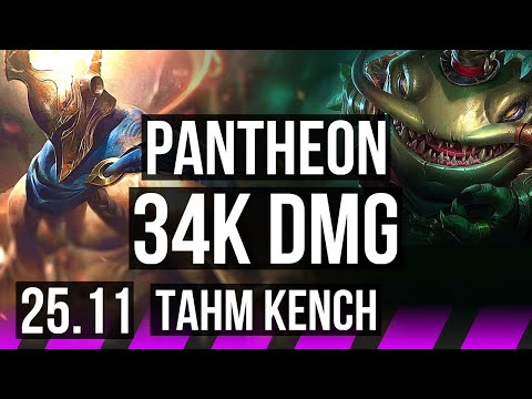 PANTHEON & Senna vs TAHM KENCH & Smolder (SUP) | 34k DMG, Legendary | EUW Grandmaster | 25.11