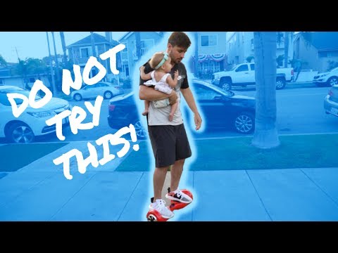HOVER BOARD WITH BABY ON BOARD (DANGEROUS)