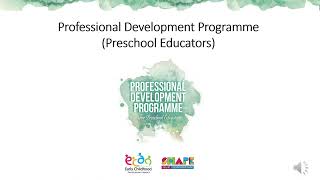 Professional Development Programme (Preschool Educators) E-Briefing