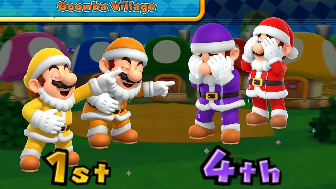 Mario Party 9 Mod - All Characters in Santa Costumes (Gameplay)