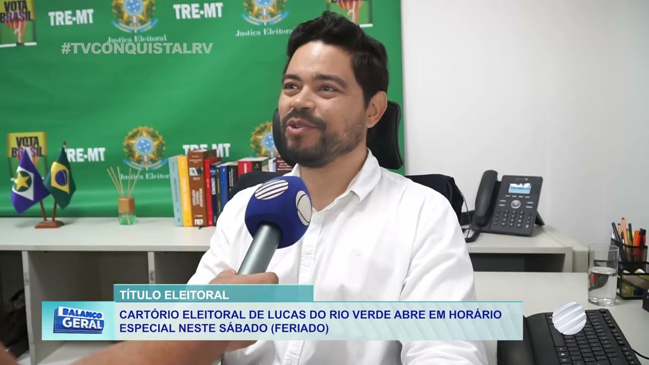 Atendimento especial no Cartório Eleitoral de Lucas do Rio Verde neste sábado